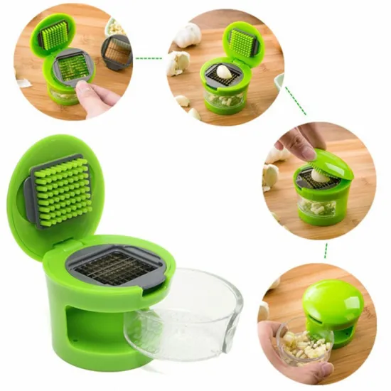 kitchen tool plastic vegetable ginger garlic dicer slicer with storage container