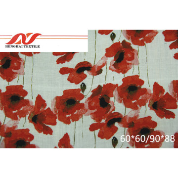 printing red fabric 60*60/90*88 125gsm-130gsm 53/54