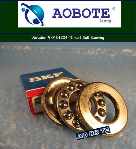 High Speed Ball Thrust Bearing With Single Row Swden Skf 51204