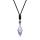 Collier pendentif cône hexagonal en cristal naturel pour femmes hommes Double Point facetté coupe pierre de guérison bijoux