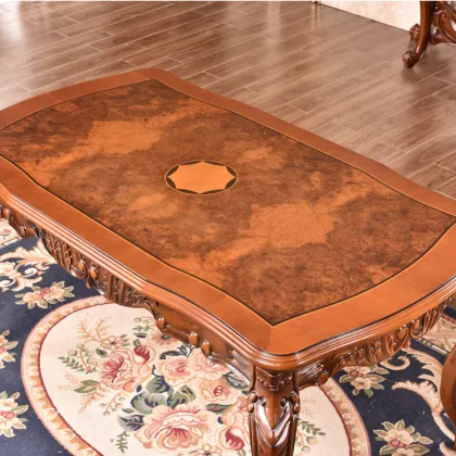 Foshan wood furniture solid wood dining room table sets for home use