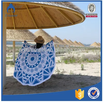 Custom Made Large Round Beach Towels Wholesale ,Beach Towels And Beach Blankets