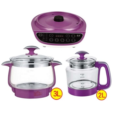 Set di bollitore elettrico in vetro alte automatico automatico all'ingrosso