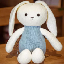 Knitted rabbit plush stuffed toy