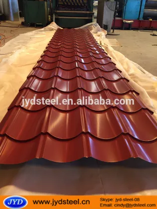 Popular Glazed colored steel roof tiles / corrugated color coated roof sheet