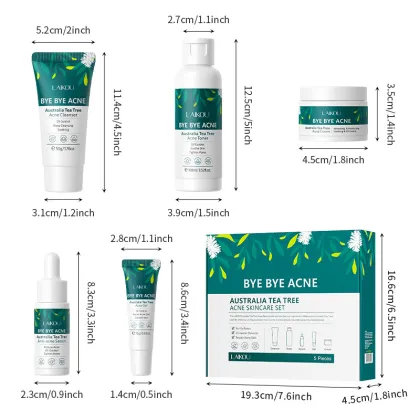 OEM Tea Tree Extract Organic Skin Care Set: Soothing, Pore Shrinking, Hydrating & Repairing
