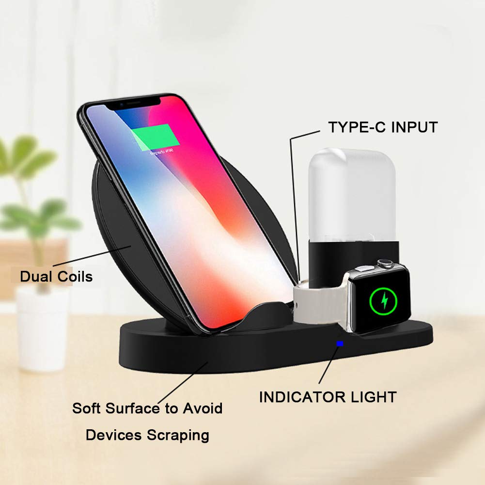 Wireless Charger Stand With Airpod/Phone/watch