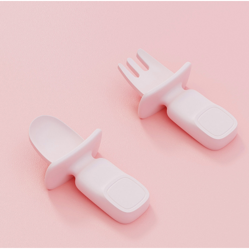 100% Food Grade Silicone Short Handle Baby Utensils