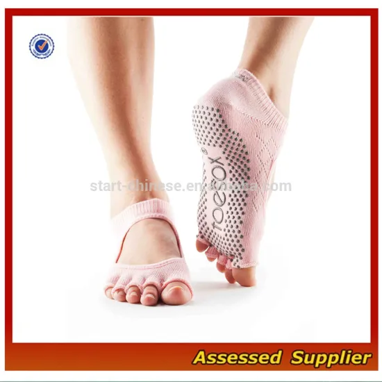 Custom Women Anti Slip Open Toe Yoga Socks/ Wholesale Anti Slip Yoga Toeless Socks/ Open Toe Anti Slip Yoga Pilates Socks ML738