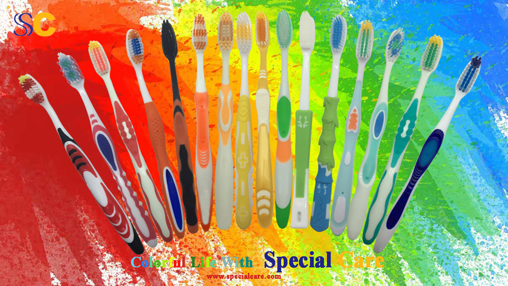 Colorful toothbrushes