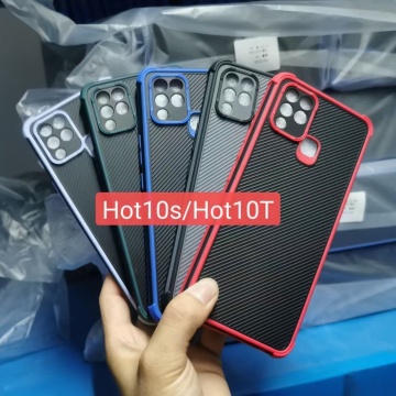 Crazy Horse PU Leather Flip Case Cover for Infinix Hot 10/10T - Luxury Wallet Style