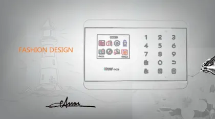 Hot sale touch keypad LCD display Android/IOS APP smart PSTN&GSM intelligent wolf guard alarm system(KR-8218G)