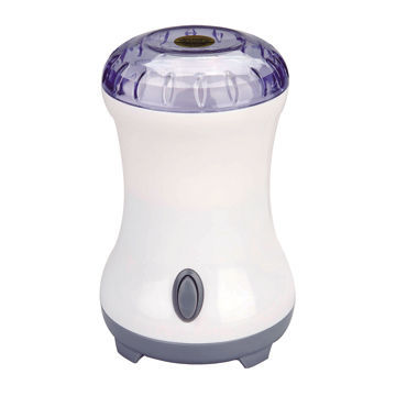 Coffee grinder, safety operation, with push rib