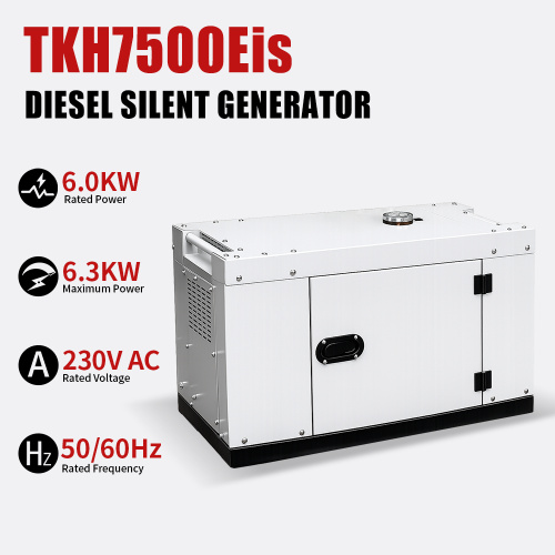 Arranque eléctrico portátil del generador diesel silencioso 6KW