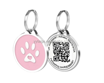 Wholesale Custom Quality Zinc Alloy Personalized QR Code Pet ID Tags