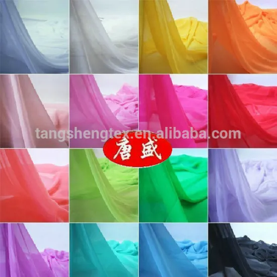 30D*30D Recycled bottle polyester crinkle chiffon fabrics for dress