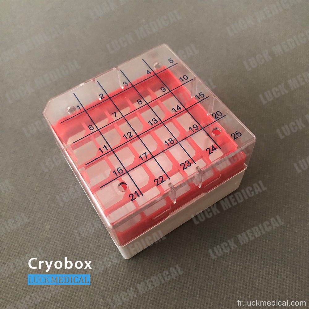 1,8 ml de cryotube Box 25 Place