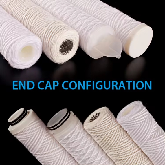 wire wound water filter with end caps