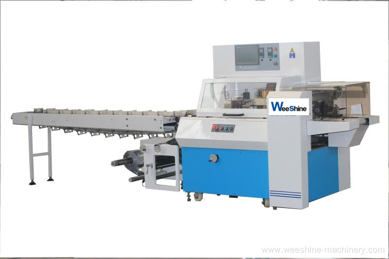 Automatic horizontal packing machine for cake