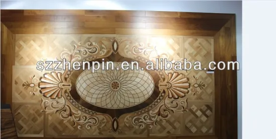 rosette hardwood medallion parquet marquetry wood flooring