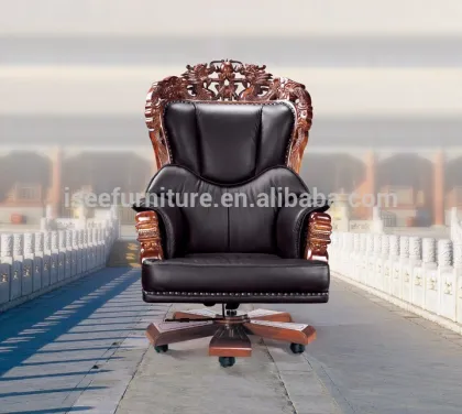 Wooden crown royal carved king chair IH007