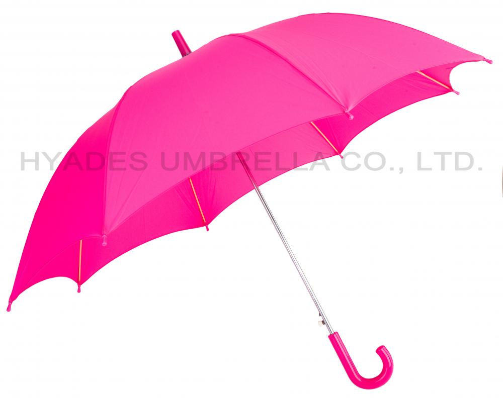 Parapluie réfléchissant pour enfants à ouverture automatique, couleur rose