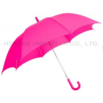 Parapluie réfléchissant pour enfants à ouverture automatique, couleur rose