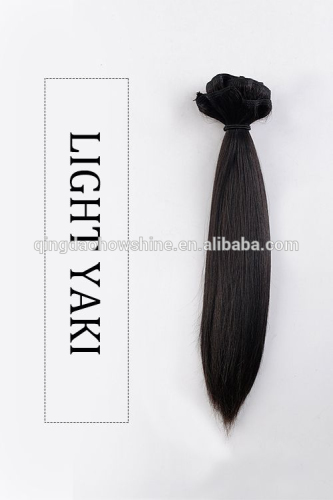 factory price stock one donor brazilian hair clip in extensions light yaki