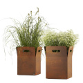 Square Corten Steel Flower pot/garden planter box