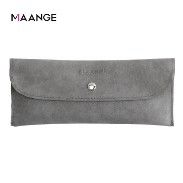 MAANGE Travel Portable Makeup Organizer Bag - Small Clasp Felt Envelope Cosmetic Bag
