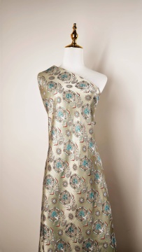 A Dream of Dunhuang Gambiered Silk Fabric