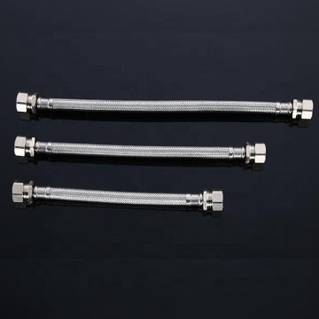 1/2\" and 3/8\" Metal Stainless Steel Braided Flexible Tube Pipe for Toilet Water Heaters and Angle Valves