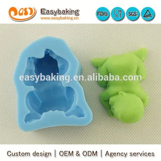 Custom fondant cake decorating baby silicone molds