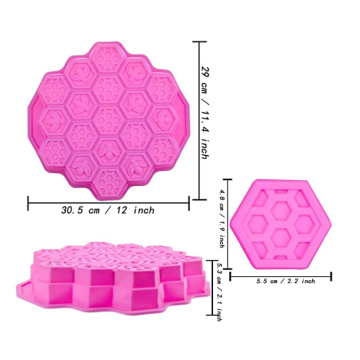 Moule de gâteau de silicone de silicone d&#39;abeille de création flexible