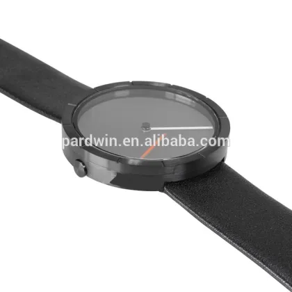 tempo libero black watch with lock caseback watch