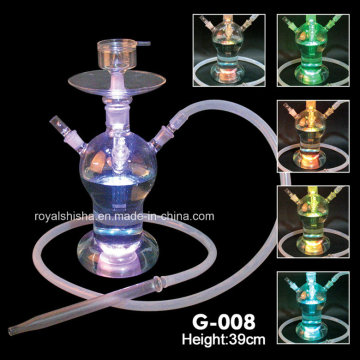 Wholesale Small Size Glass Shisha Hookah with LED