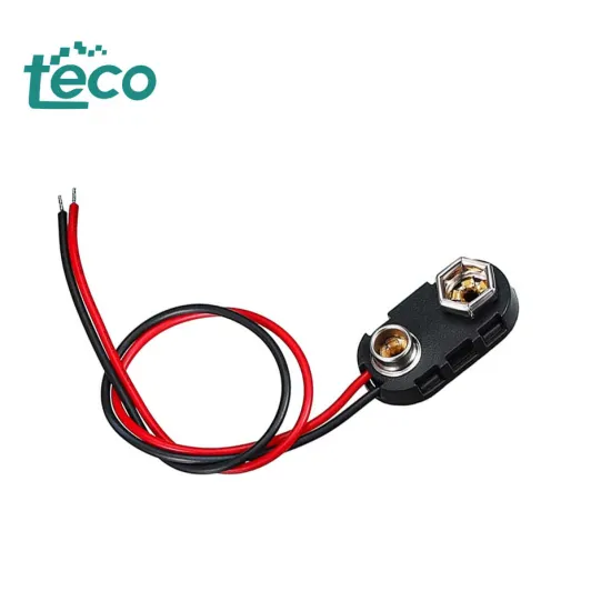 9V Battery Clamp, Button Cable, and DC Power Plug Accessory Kit