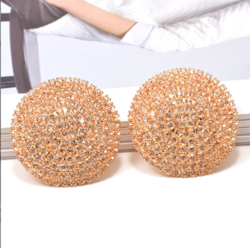 Boucles d'oreilles en cristal rondes de luxe légère - bijoux de mode de haute qualité