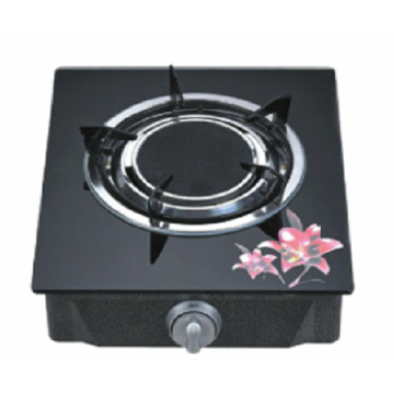 Black Tempered Glass Table Gas Stove