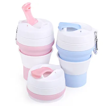 collapsible reusable foldable silicone reusable coffee cup cheap wholesale