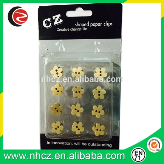Flower Shape Wood Push Pin