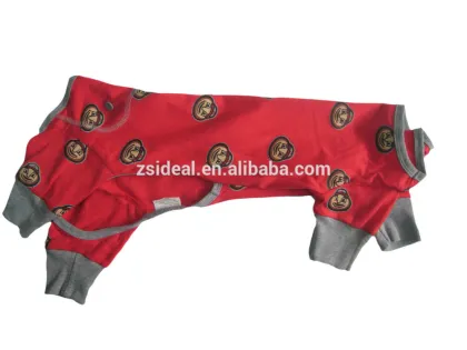 Cotton jersey funny printed pet clothing dog with four legs
