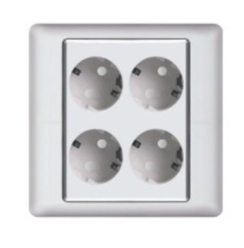 HGA Gang 4 Socket universale