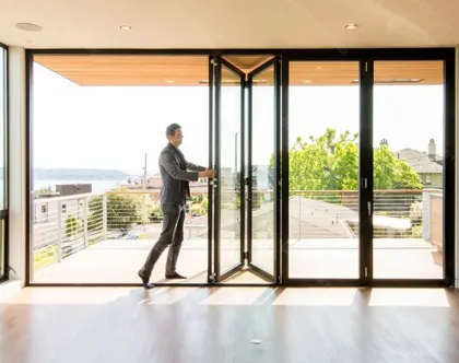 aluminum alloy material 68 Broken bridge folding door