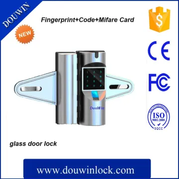 Password lock fingerprint lock system biometric glass door lock