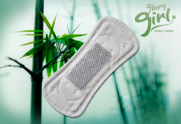 Breathable bamboo charcoal panty liner with anion