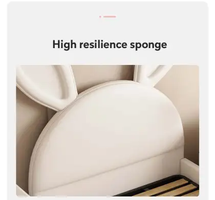 Nordic bedroom INS wind rabbit children's bed