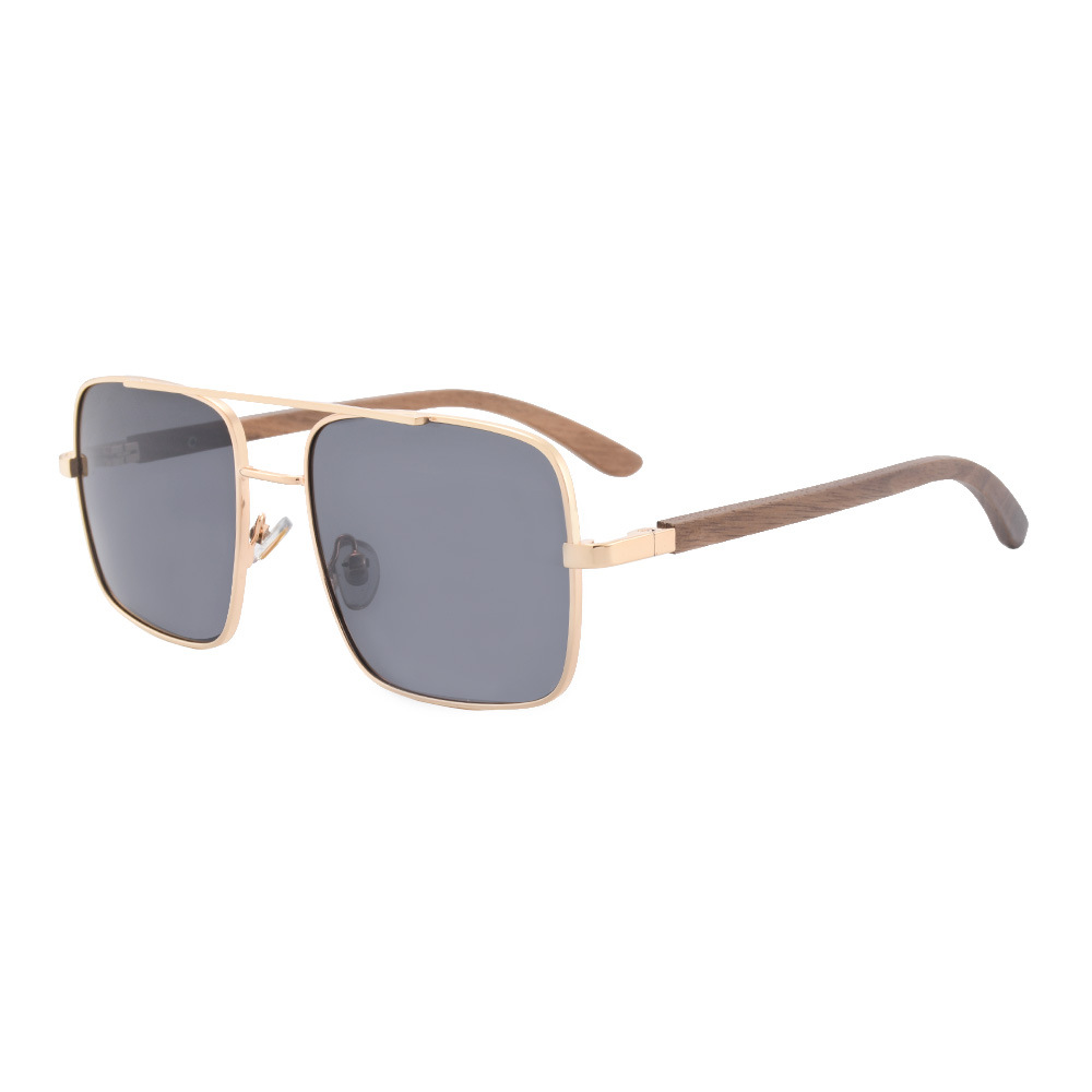 Metal Wooden Sunglasses For Men