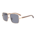 Metal Wooden Sunglasses For Men