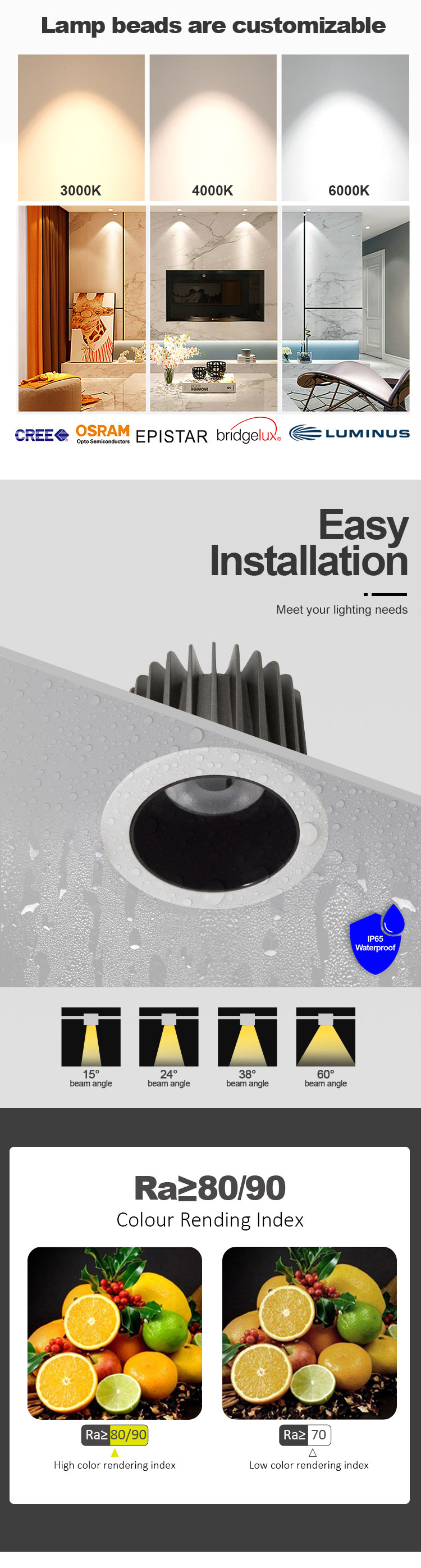 Waterproof Ip65 Downlight
